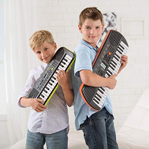 Casio SA-47 - Miniteclado electrónico para niños con 32 teclas y altavoces incorporados, negro/gris