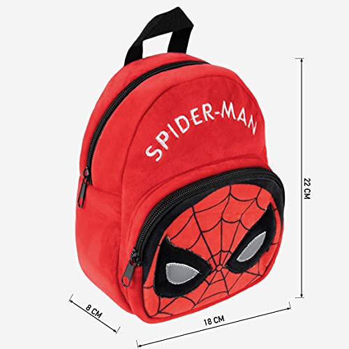 CERDÁ LIFE'S LITTLE MOMENTS, Mochila Guarderia Bebe Niño de Spiderman-Licencia Oficial Marvel para Niños, Rojo, Talla única