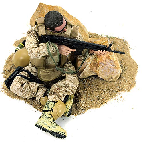 CHTH Figura de acción a Escala 1/6, Juguete de Soldados del ejército, Juego de Figuras Militares de Juguete de Modelo de héroe de Soldado Militar de 12 Pulgadas (A)