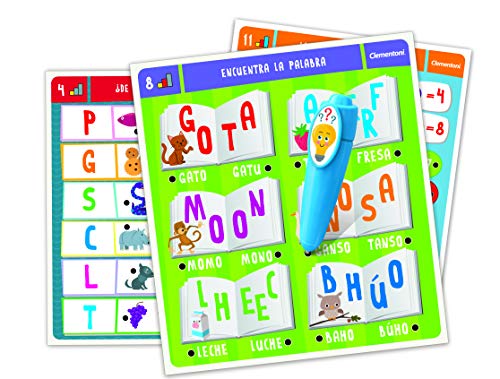 Clementoni - Boli Interactivo Letras y Números - juego educativo con boli electrónico a partir de 4 años, juguete enespañol (55319)