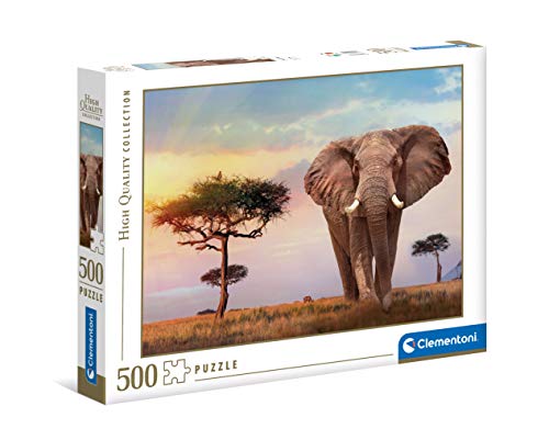 Clementoni-CM-35096 Rompecabezas de Puesta de Sol Africana para niños y Adultos, 500 Piezas, a Partir de 10 años, Multicolor (Terminal 35096)