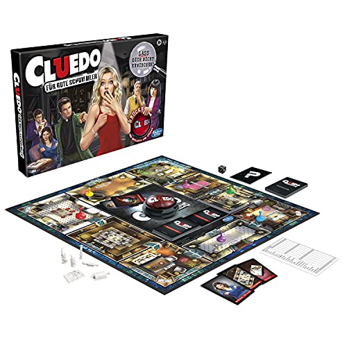 Cluedo - Juego de Mesa para niños a Partir de 8 años, con botón Mogel para Descubrir a los compañeros deshonestos, Idioma ‎Alemán