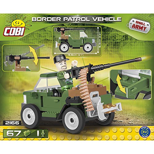 COBI COB02166 Pequeño Ejército - Vehículo Patrulla Fronteriza (67 Piezas) Kit de Modelo Construido en ladrillo, Varios