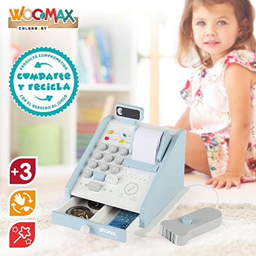 ColorBaby WOOMAX 49332 - Woomax-Caja registradora de Madera +3a