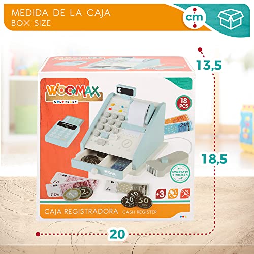 ColorBaby WOOMAX 49332 - Woomax-Caja registradora de Madera +3a