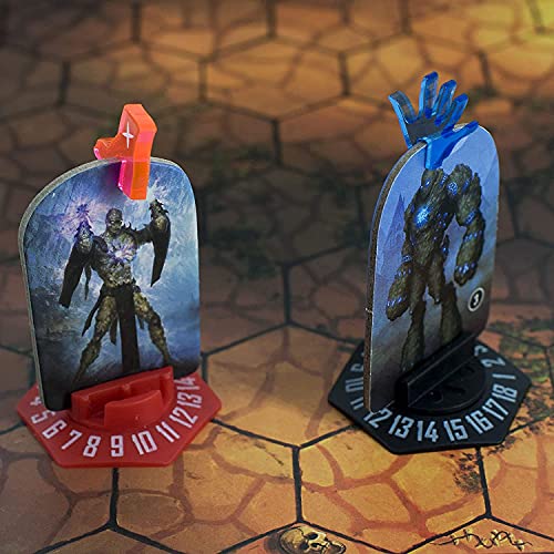 Condition Tokens - Juego de 60 marcadores de efectos de acrílico para Gloomhaven, círculos olvidados y mandíbulas del león