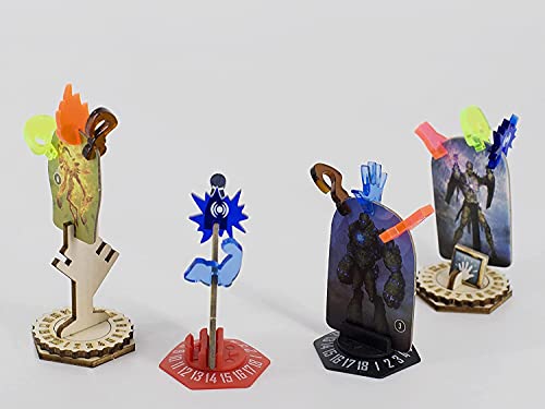 Condition Tokens - Juego de 60 marcadores de efectos de acrílico para Gloomhaven, círculos olvidados y mandíbulas del león