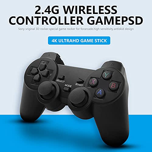 Consola de juegos retro 4K integrada con dos controladores inalámbricos de 2,4 G, unidad de videojuegos Plug and Play, 3500 juegos integrados, 9 emuladores clásicos, salida HDMI HD para TV