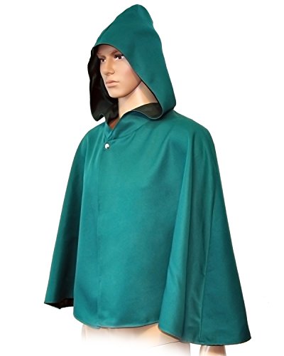 CoolChange Capa Cosplay del Cuerpo de exploración | Poncho Verde para los Fans de Attack on Titan | Talla: L