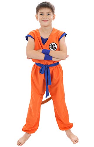 CoolChange Disfraz de Son Goku para niños | Traje de Entrenamiento en el Duende Tortuga | Talla: 130