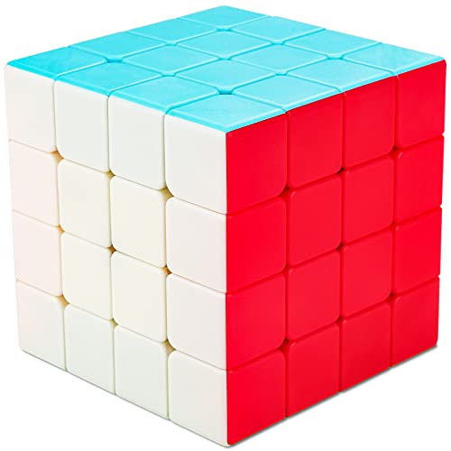 Coolzon Cubo mágico, 4 x 4 x 4 mm, sin Adhesivo, 4 x 4, Cubo mágico, Cubo mágico, Cubo mágico, para niños y Adultos