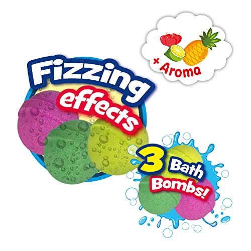 CRAZE Pack INKEE Fruity Pack 3 Bombas Baño para Niños pequeñas, con 3 aromas de frutas diferentes, lima cereza y piña, juguetes baño, 25871