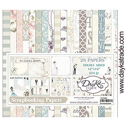 DAYKA TRADE- Kit de Scrapbooking Boda Dayka 30x30cm (SCP 3005)