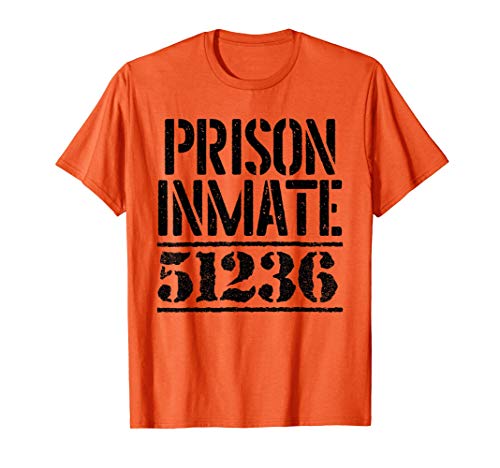 Disfraz de traje de prisionero de Halloween Inmate Prison Camiseta