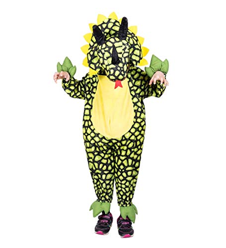 Disfraz de triceratops F123, talla 92-98, para bebé, niños pequeños, dinosaurio Saurier, dragón Saurier, carnaval, disfraz de carnaval, para niños pequeños, regalo de cumpleaños