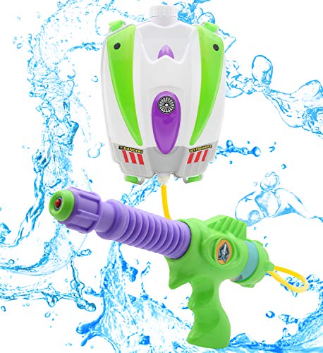 Disney Mochila Toy Story Y Buzz Lightyear con Lanzador De Agua | Pistola De Agua Portátil De Gran Capacidad con Correas Ajustables | Juguete para Niños A Partir De 3 Años De Edad