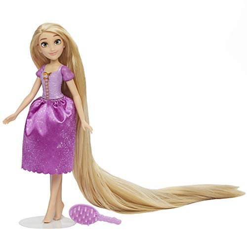 Disney Princess Rapunzel Melena Larga, muñeca de Moda con Cabello Rubio de 45 cm de Largo, Juguete de Princesa para niñas de 3 años en adelante, Multicolor, F1057