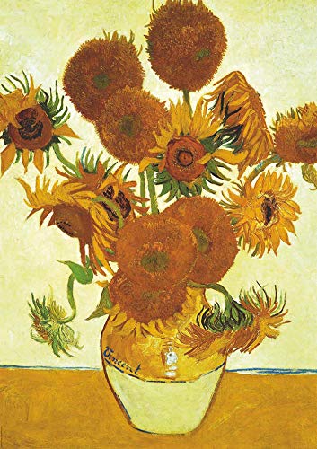 Educa Borras - Serie Art Collection, 2 puzzles de 1.000 piezas, Los girasoles y Terraza de café por la noche de Vincent Van Gogh (18488)