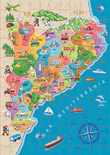 Educa - Comarques Catalunya Puzzle, 150 Piezas, Multicolor, 100 (17269)