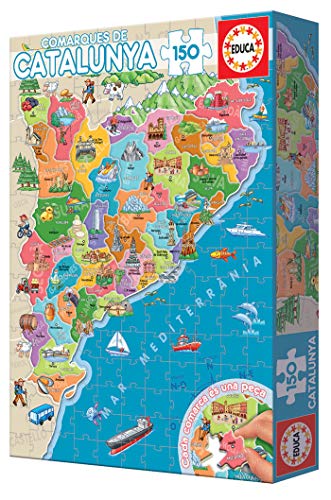 Educa - Comarques Catalunya Puzzle, 150 Piezas, Multicolor, 100 (17269)