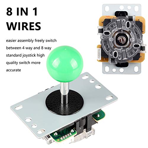 EG STARTS 1 Jugador Arcade DIY Kit Codificador USB a PC Arcade Joystick Botones para USB MAME Juego de PC DIY y Raspberry Pi Retro Controller Parts (Verde)