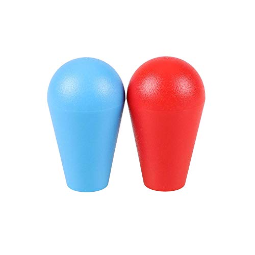 EG STARTS 2X Arcade Joystick's Oval Balltop, Arcade Elipse Topball Handle Uso para 2 Jugadores Arcade Joystick Kit de Bricolaje Sanwa Joystick MAME Jamma Part (Rojo & Azul)