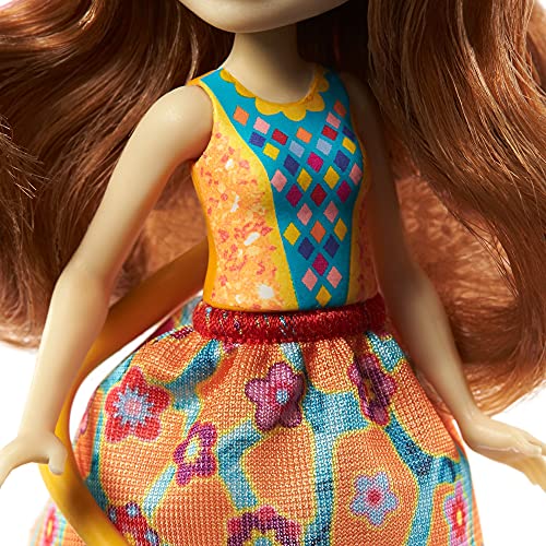 Enchantimals Sunny Savanna Gilian Giraffe Muñeca con set de acampada, mascotas y accesorios de juguete(Mattel GTM33)