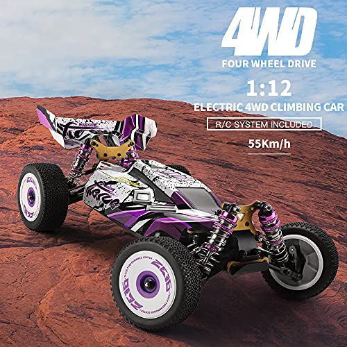 Entrega en 3~7 Días, WLtoys 124019 RC Coche 55km/h, 2600mAh Actualización de batería 30 Minutos, 1:12 Vehículo Todoterreno 4WD, Racing ​Offroad Drift de Alta Velocidad Car (2 Pilas)