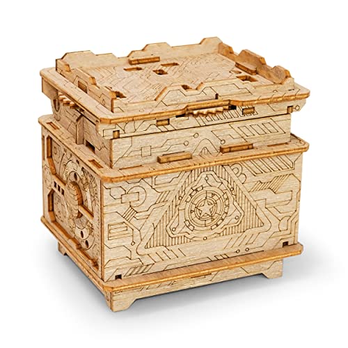 ESC WELT Caja orbital – Puzzle caja de regalo Escape Room – Caja de madera para rompecabezas – Caja de puzle única de Escape Welt – Puzzle de madera en 3D como paquete creativo de regalo