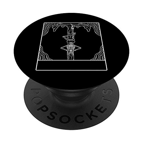 Esqueleto El Hombre Colgado Ocultismo Tarot Card Gift Men PopSockets PopGrip: Agarre intercambiable para Teléfonos y Tabletas