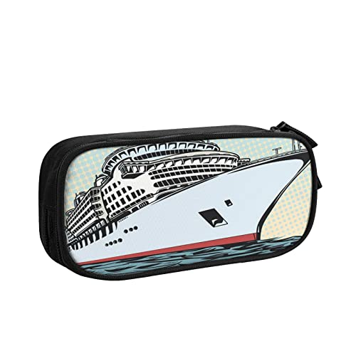 Estuche Escolar Barco Crucero Vacaciones, Multifuncional Estuche De Lápices De Gran Capacidad para Hombre Mujer Estudiante En Escuela para Niñas Niños