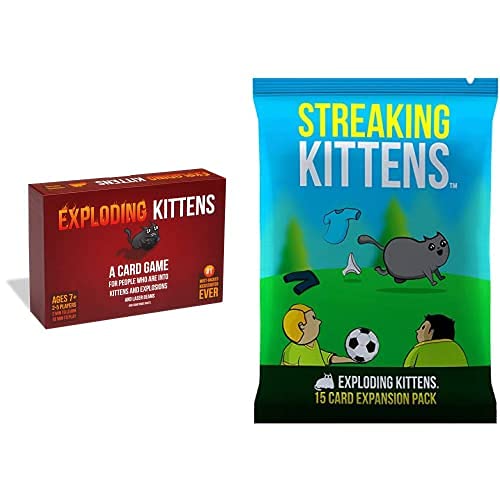 Exploding Kittens : Un Juego De Cartas En Inglés + Streaking Kittens: This Is The Second Expansion of , Barraja De Cartas