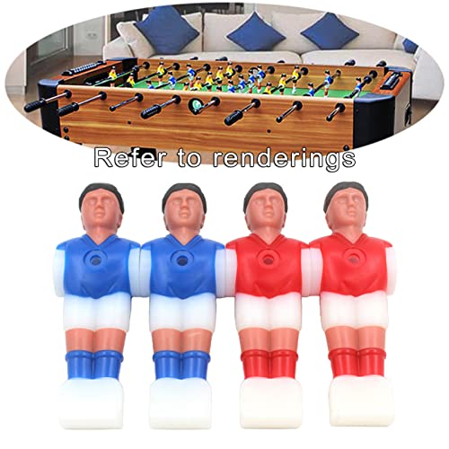 F Fityle Mini futbolín de Goma Dura de 4 Uds., Modelo de Jugadores de fútbol de Mesa para Hombres con Pelota, Accesorios de Repuesto para Interiores - 2 Rojo 2 Azul