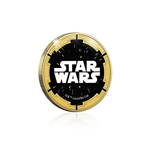 FANTASY CLUB Star Wars Trilogía Original Episodios IV - Vi - Luke Skywalker - Moneda / Medalla Conmemorativa acuñada con baño en Oro 24 Quilates y Coloreada a 4 Colores - 44mm