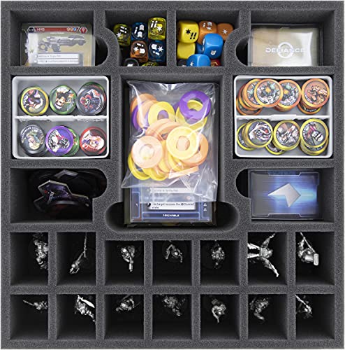 Feldherr Juego de Espuma Organizador Compatible con Infinity Defiance - Caja de Juego de Mesa