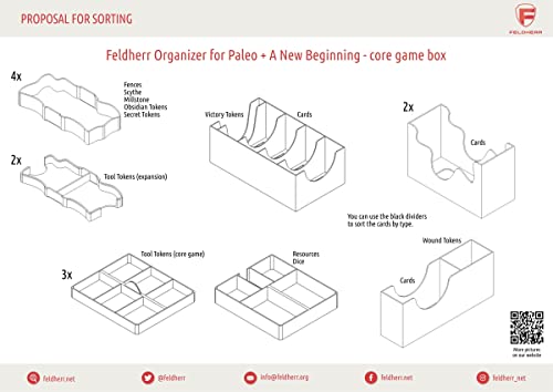 Feldherr Organizer Upgrade-Set Compatible con Paleo - A New Beginning - Core Game Box