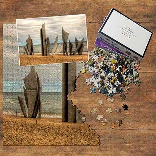 Francia Omaha Beach Puzzle 1000 Piezas para Adultos Familia Rompecabezas Recuerdo Turismo Regalo