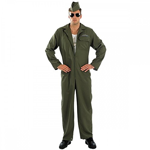 Fun Shack Disfraz Piloto Avión Para Hombres, Disfraces Carnaval Hombre Disponible en Talla M