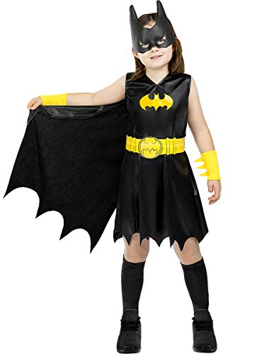 Funidelia | Disfraz Batgirl Oficial para niña Talla 5-6 años ▶ Barbara Gordon, Superhéroes, DC Comics - Color: Negro - Licencia: 100% Oficial - Divertidos Disfraces y complementos