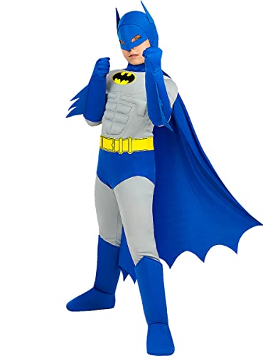 Funidelia | Disfraz de Batman The Brave & the Bold para niño ▶ Caballero Oscuro, Superhéroes, DC Comics - Disfraces para niños, accesorios para Fiestas, Carnaval y Halloween - Talla 5-6 años - Negro