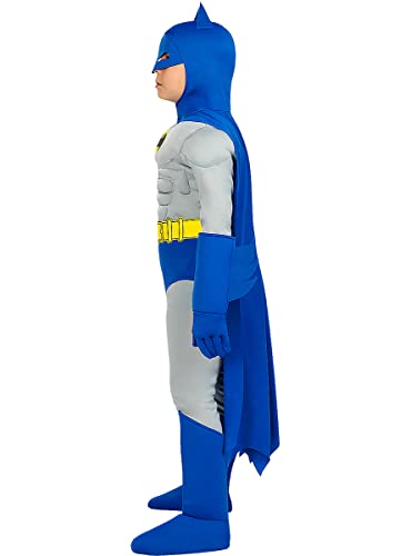 Funidelia | Disfraz de Batman The Brave & the Bold para niño ▶ Caballero Oscuro, Superhéroes, DC Comics - Disfraces para niños, accesorios para Fiestas, Carnaval y Halloween - Talla 5-6 años - Negro