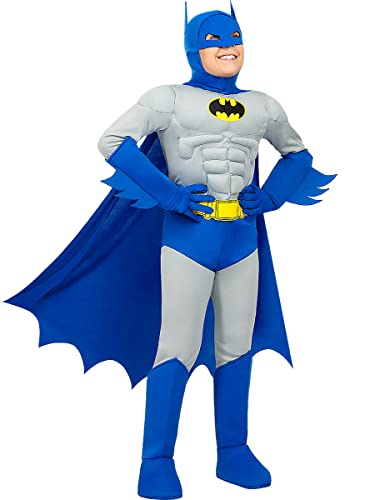 Funidelia | Disfraz de Batman The Brave & the Bold para niño ▶ Caballero Oscuro, Superhéroes, DC Comics - Disfraces para niños, accesorios para Fiestas, Carnaval y Halloween - Talla 5-6 años - Negro