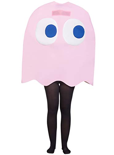 Funidelia | Disfraz de Fantasma Pac-Man Pinky Oficial para Hombre y Mujer Talla única ▶ Comecocos, Videojuegos, Años 80, Arcade - Color: Rosa - Licencia: 100% Oficial