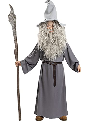 Funidelia | Disfraz de Gandalf - El Señor de los Anillos Oficial para niño Talla 5-6 años ▶ El Señor de los Anillos, Películas & Series, El Hobbit, Magos - Color: Gris / Plateado