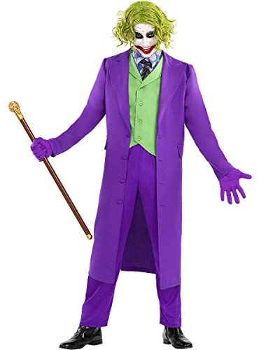 Funidelia | Disfraz de Joker - El Caballero Oscuro Oficial para Hombre Talla S ▶ Superhéroes, DC Comics, Villanos - Color: Morado - Licencia: 100% Oficial