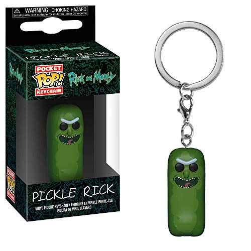 Funko Keychaim Rick & Morty Keychain Pickle Rick, Multicolor (35929), Talla Única