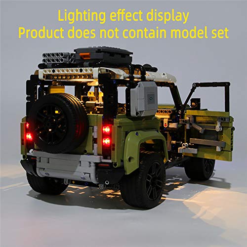 GEAMENT Kit de Luces LED para Land Rover Defender - Compatible con Lego Technic 42110 (Juego Lego no Incluido) (con Instrucciones)