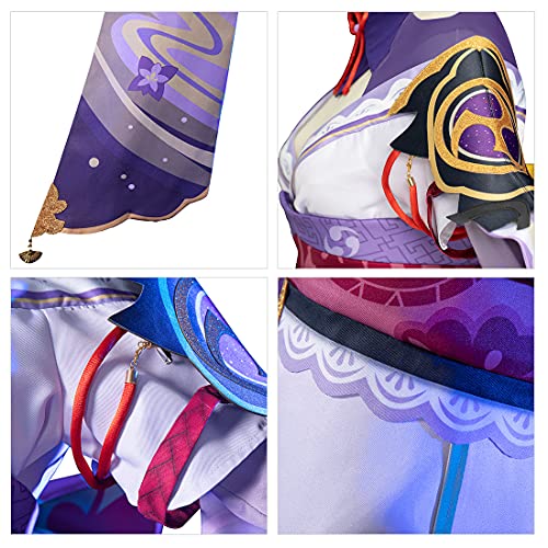 Genshin Impact Baal Raiden Shogun, disfraz de cosplay IKAO Anime Raiden Shogun, juego completo, disfraz de anime, fiesta de juegos de anime, disfraces de cosplay para adultos y niños, M