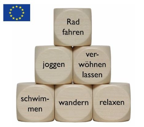 GICO Juego de dados de decisión con cubitos, dados domésticos, lo que hacemos, tiempo libre y dados Ja-Nein-Jain