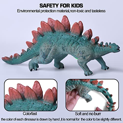 GizmoVine Dinosaurios Juguetes para NiñOs y NiñAs de 2 AñOs en Adelante,4 Piezas de Gran TamañO 28-35 Cm Figuras de Animales Juguetes Educativos para BebéS Animales Juguetes Regalos con Sonido